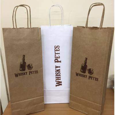 Image of Paper Twist Handle Bottle Bag