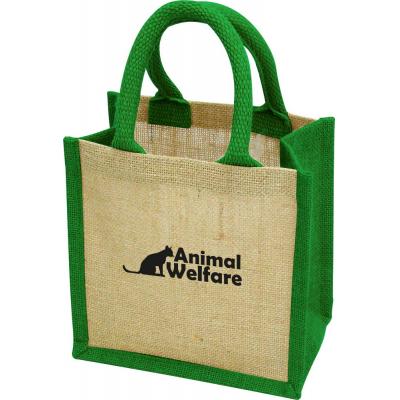 Image of Green & Good Wells Tiny Jute Gift Bag | Branded Eco Friendly Bag