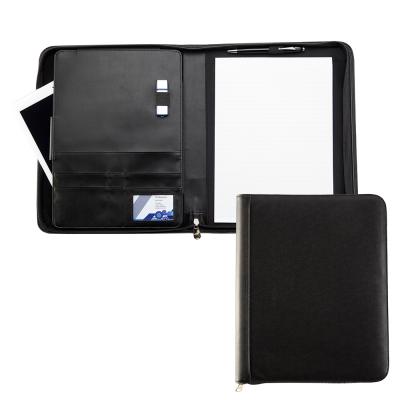 Image of Black Houghton A4 Zipped Conference Folder with padded Tablet Pocket