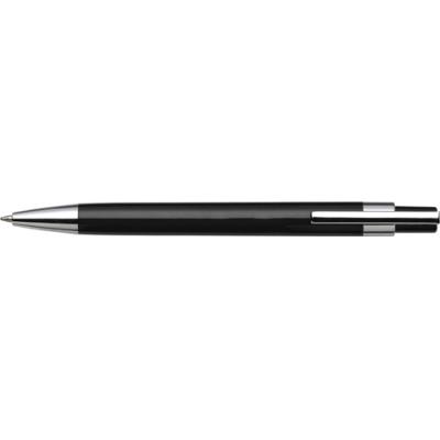 Image of Plastic ballpen with black ink.