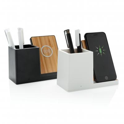 Image of Ontario 5W wireless charger with pen holder